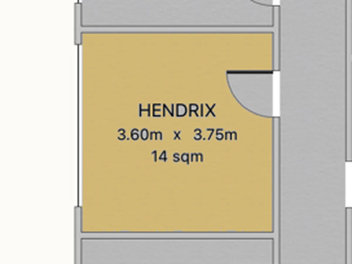 Floor plan of Hendrix